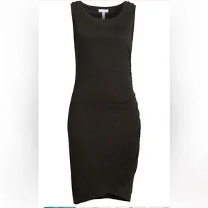 Leith | Dresses | Nwt Black Ruched Dress Nordstrom Rack | Poshmark